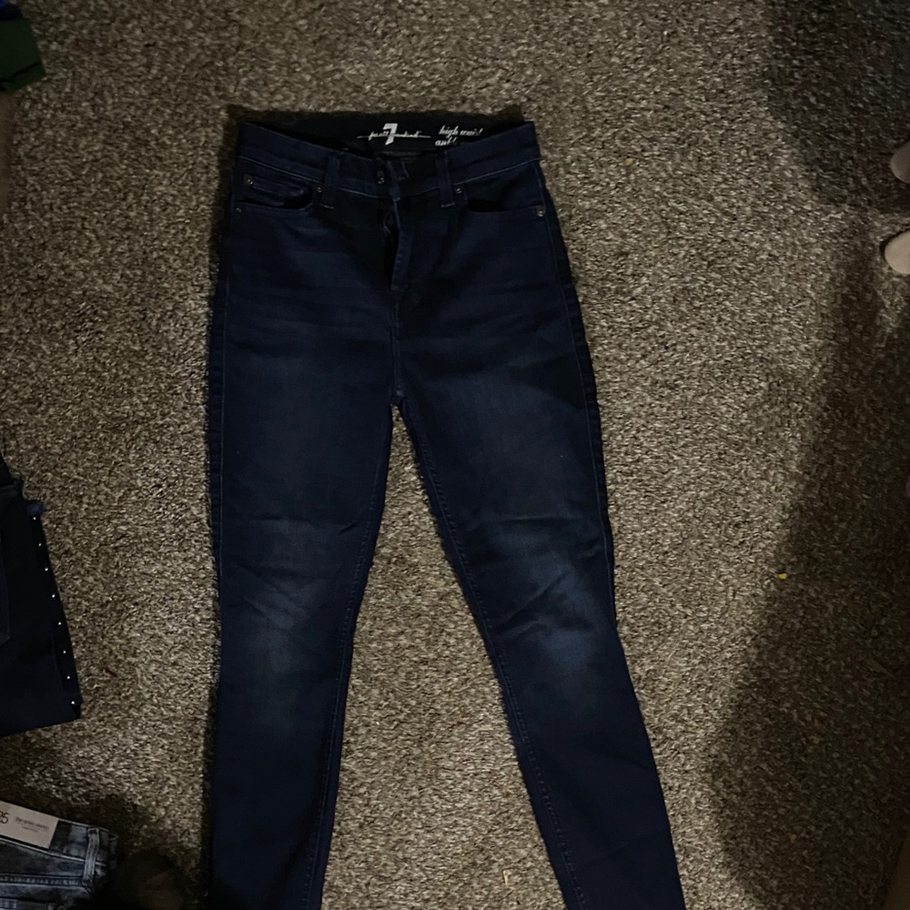 NWOT 7 For All Mankind High Rise Dark Blue Jeans
